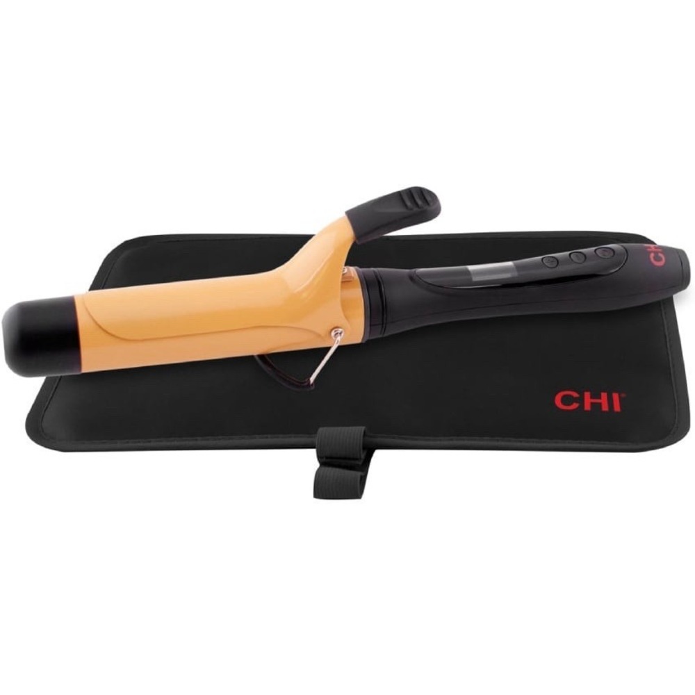 CHI Air Texture 1.5" Tourmaline Ceramic Curling Iron CA1035 w/ Pouch Black